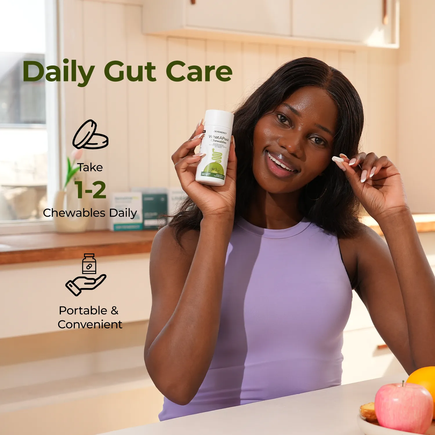 WhatAPoo! Chewables | Gentle Daily Gut Support & Regularity with Actazin® Kiwi & Postbiotics, Clinically Proven - Image 5